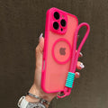Skin Feel Transparent Phone Protective Cover Case Casing + Wrist Strap, Shockproof Magnetic Wireless Charging, Glass Camera Lens Protection, Fits Iphone 17 16 15 14 13 12 11