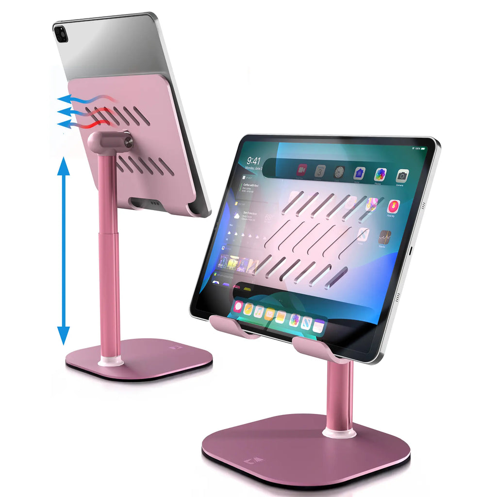 Cooper Tabholder, 7-10" Height Adjustable Tablet Stand, Premium Ipad Stand for Desk, 270° Tilt Portable Monitor Holder for 15.6-17" Displays, for All Smartphone, Ipad, Kindle, Surface, Samsung Tablets Adjustable,Multi-Device,Stand