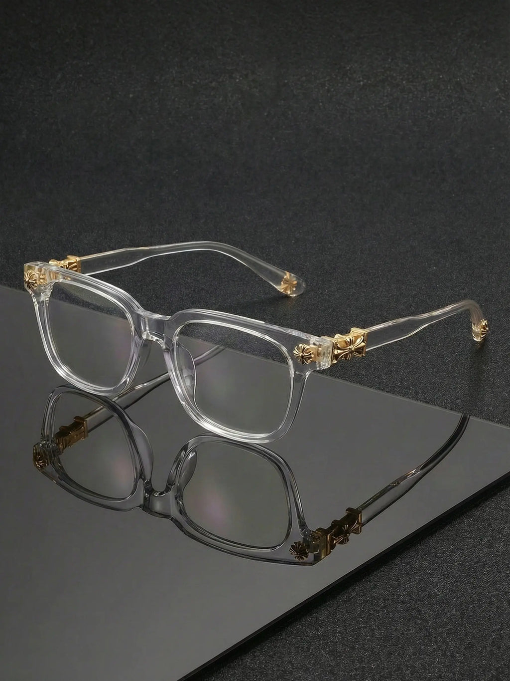 3 Pairs Fashion Square Frame Plain Glasses, Trendy Frames, Luxurious Cross Design for Unisex, Lightweight Retro Blue Light Blocking Eyewear, Computer Glasses, Square Glasses Set, Fashionable Frames Glasses, Square Frames Eyeglasses