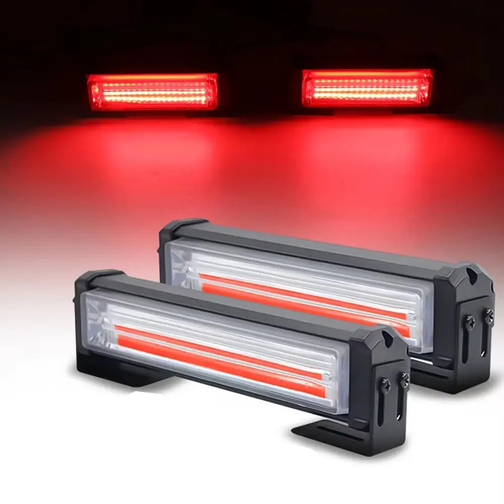 Truck COB LED Flashing Light, Car Grille Warning Lamp & Roof Alert Light, Universal 12 V/24 V Strobe Car Light with Multiple Flash Modes and Aluminum Housing