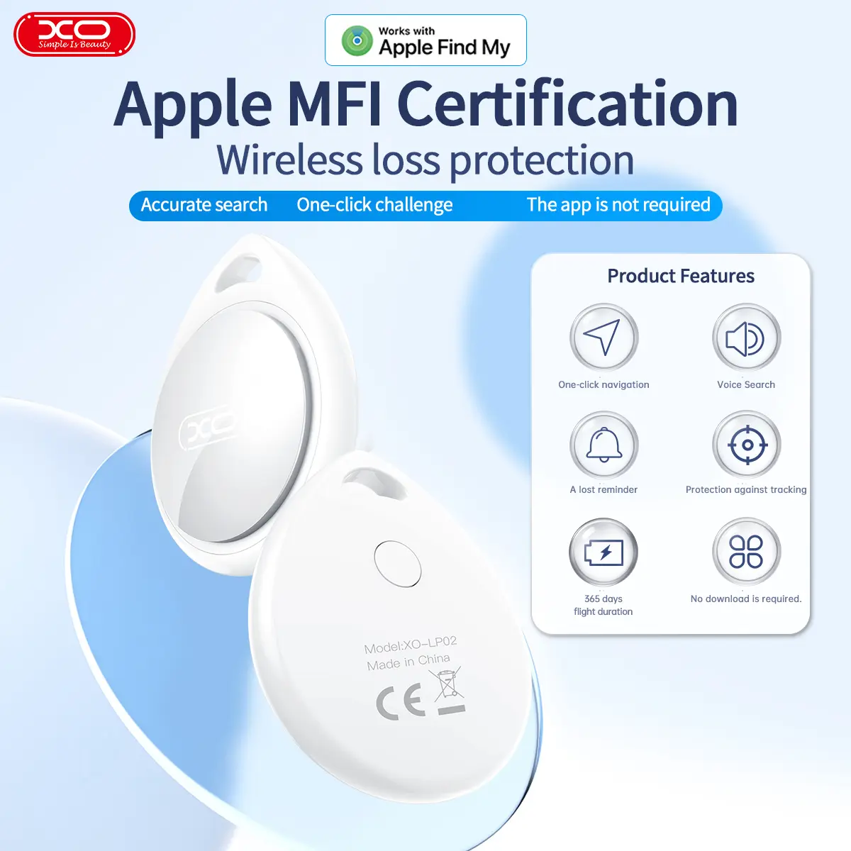 Smart GPS Tracker Tag 4-Pack – Anti-Lost Finder for Keys, Wallet, Luggage & Pets
