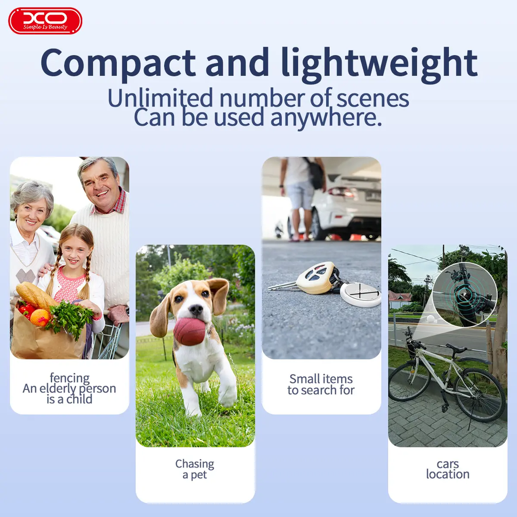 Smart GPS Tracker Tag 4-Pack – Anti-Lost Finder for Keys, Wallet, Luggage & Pets