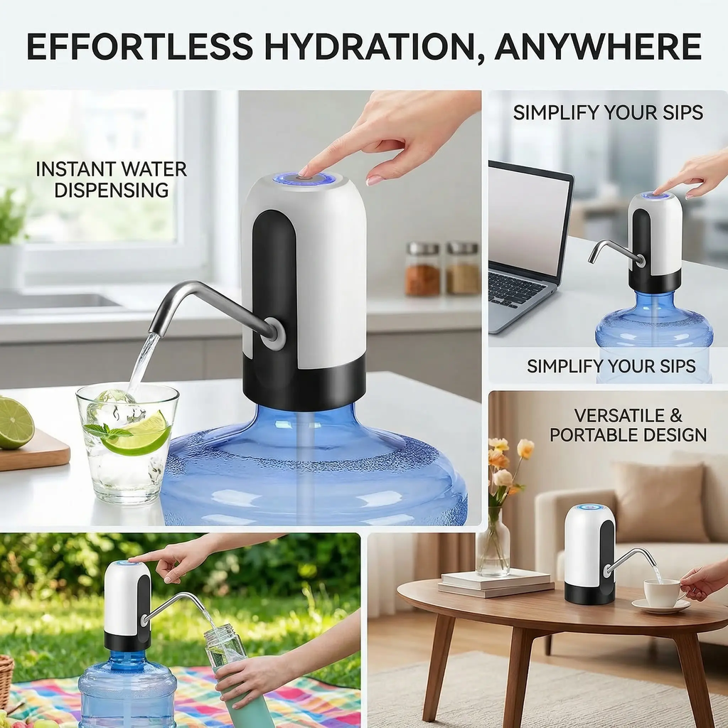 5 Gal Water Bottle Dispenser – USB Electric Pump for Home & Office