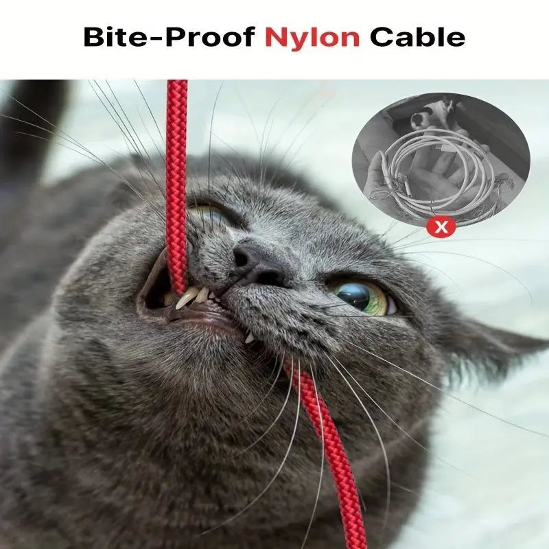 100W PD Super Fast Charging Type C to Type C Data Cable, High-Speed USB-C to USB-A Charging Cable, Durable Braided Design, Charger Cable, Compatible with Iphone 15, Macbook, Ipad, Xiaomi