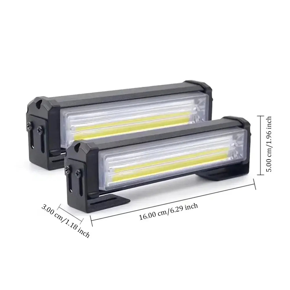 Truck COB LED Flashing Light, Car Grille Warning Lamp & Roof Alert Light, Universal 12 V/24 V Strobe Car Light with Multiple Flash Modes and Aluminum Housing